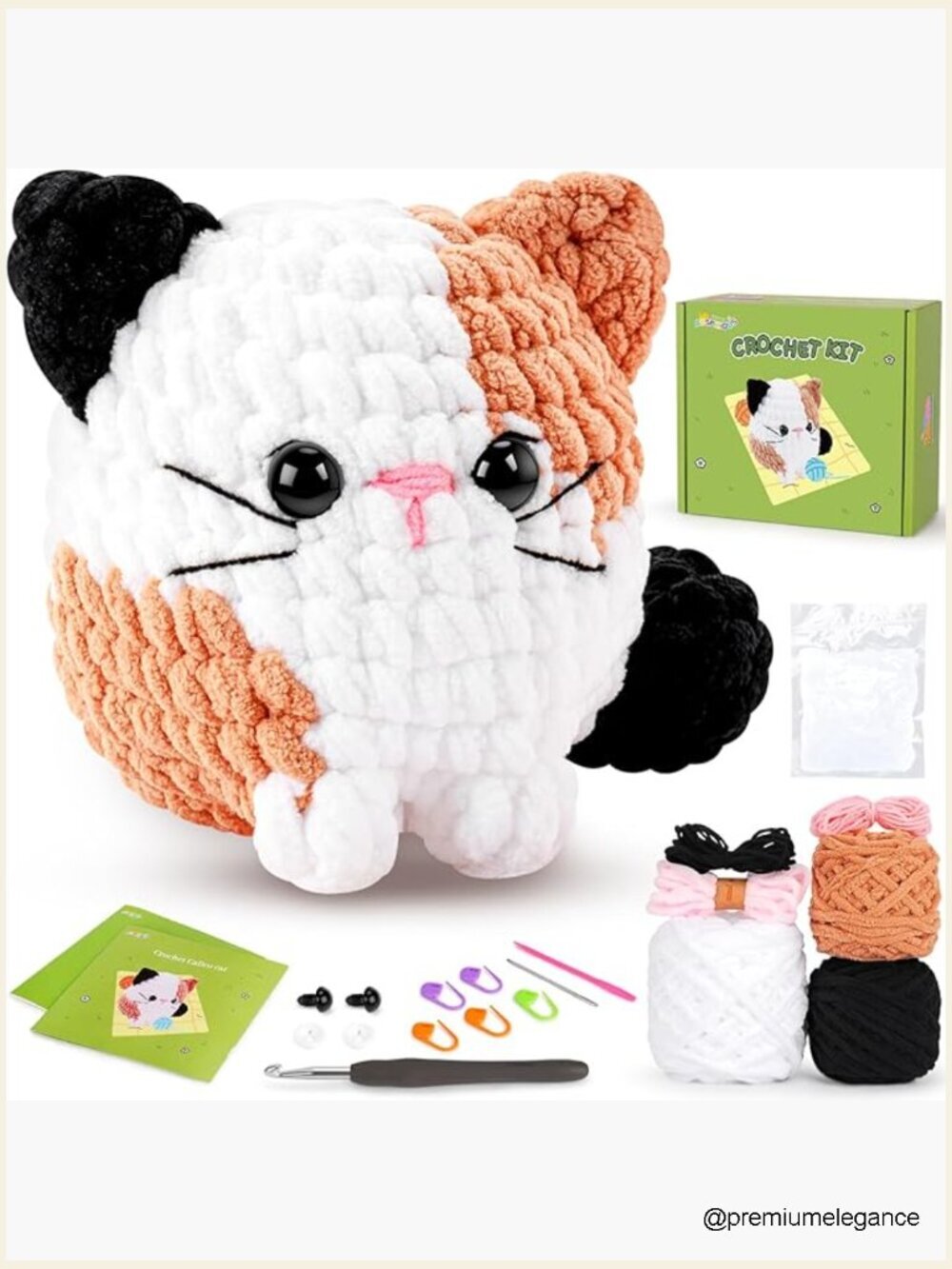 Calico Cat Crochet Kit for Beginners with Video Tutorials